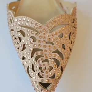 Blue by Betsey johnson SB-MiLey blush satin flats